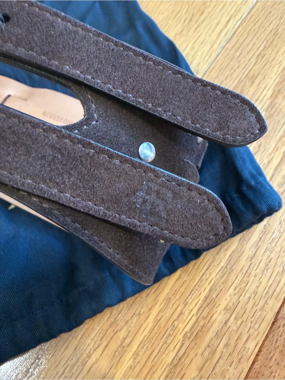Ralph Lauren Collection Woven Calf-Suede Wide Waist Belt Brown RP$700